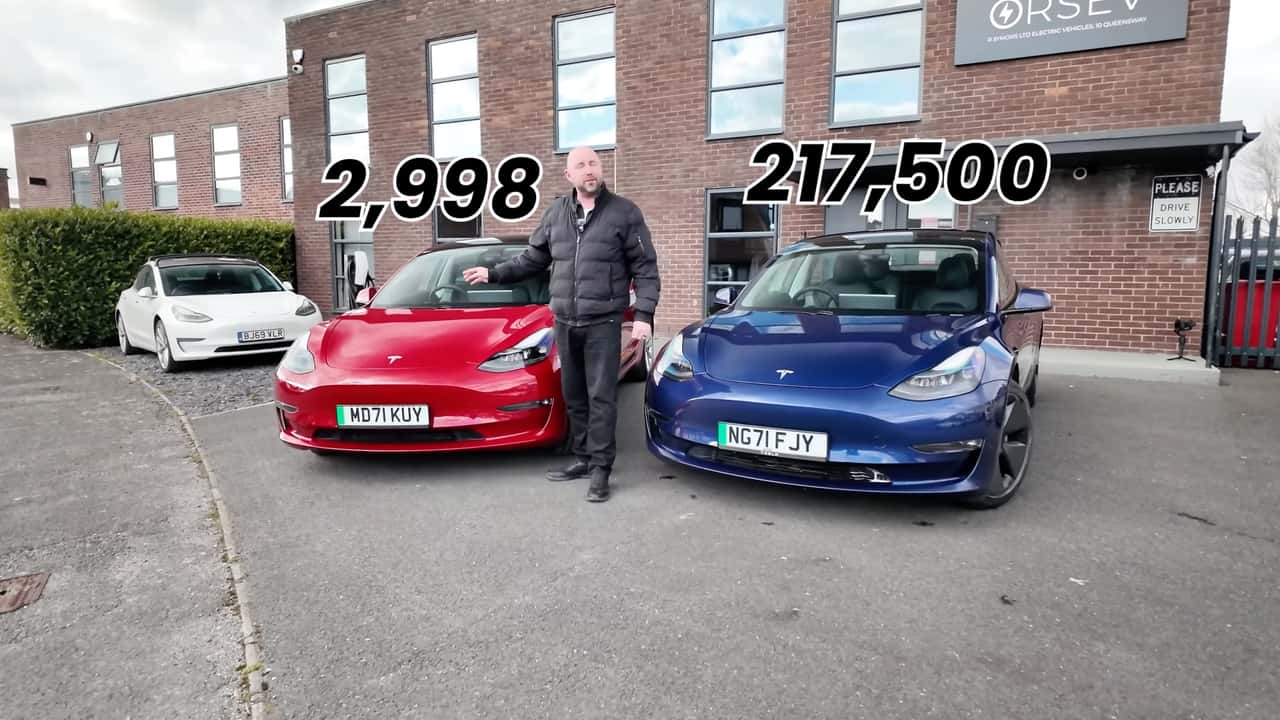 Порівняння батарей Tesla Model 3: 217,500 миль проти 3,000 миль