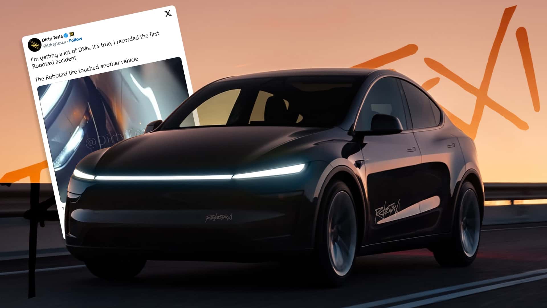 Перша аварія Tesla Robotaxi