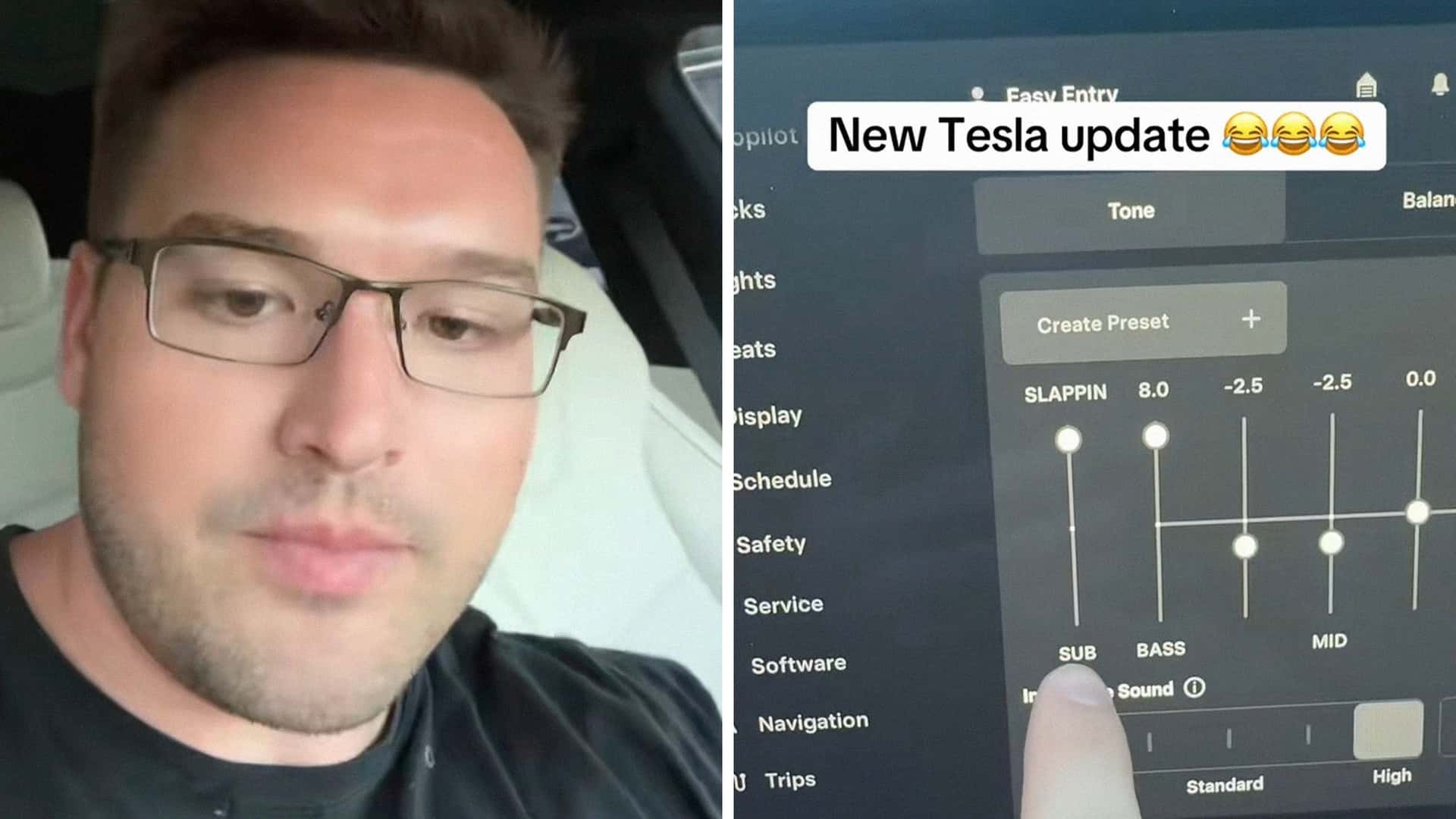 Tesla Driver Discovers Unique Slappin the Bass Option