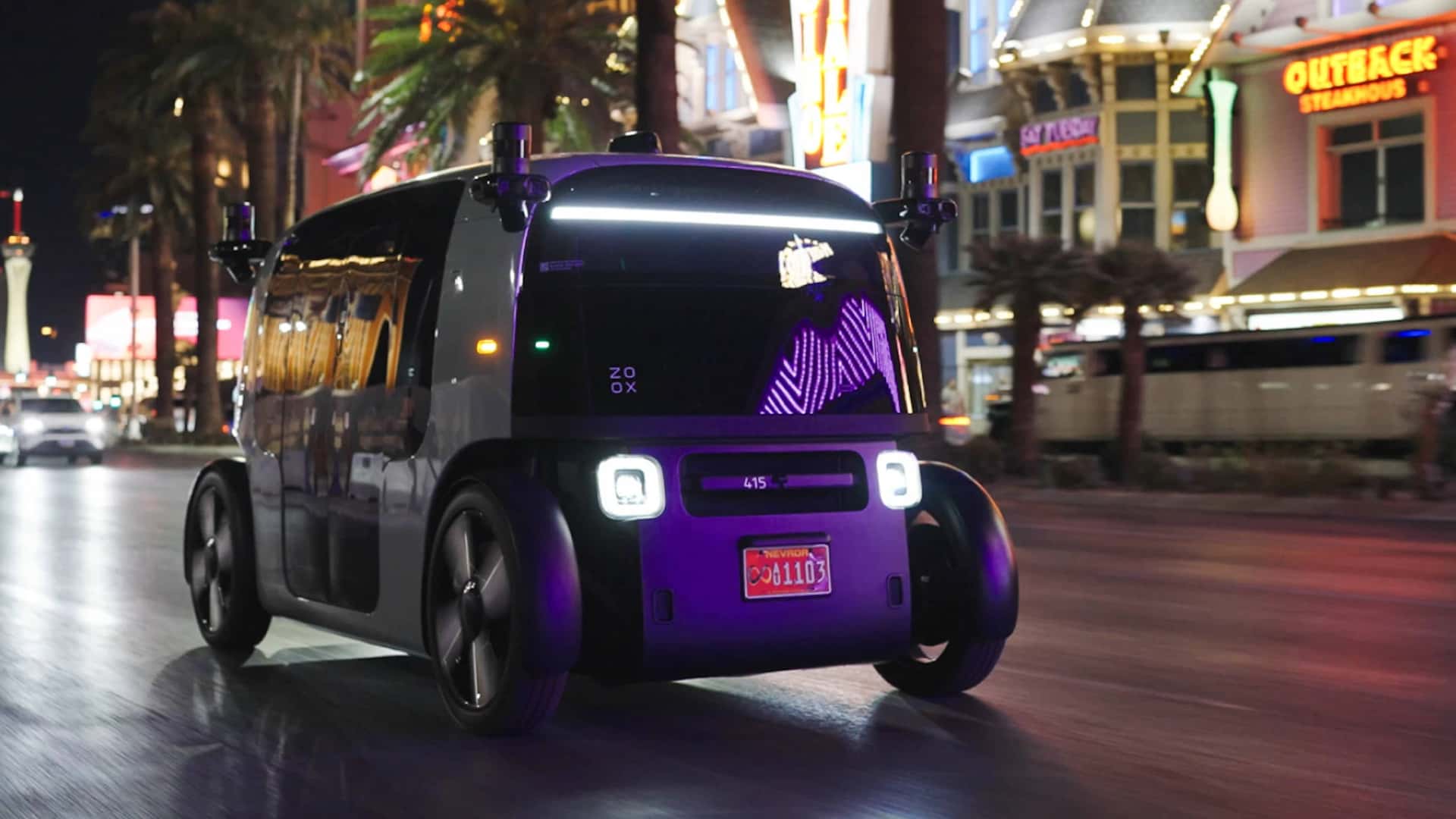 Amazon Zoox Robotaxi Launches in Las Vegas