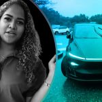 Woman Calls Tesla For Rainy Day Ride