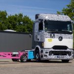 Mercedes Crashes Electric Truck and Battery Reacts