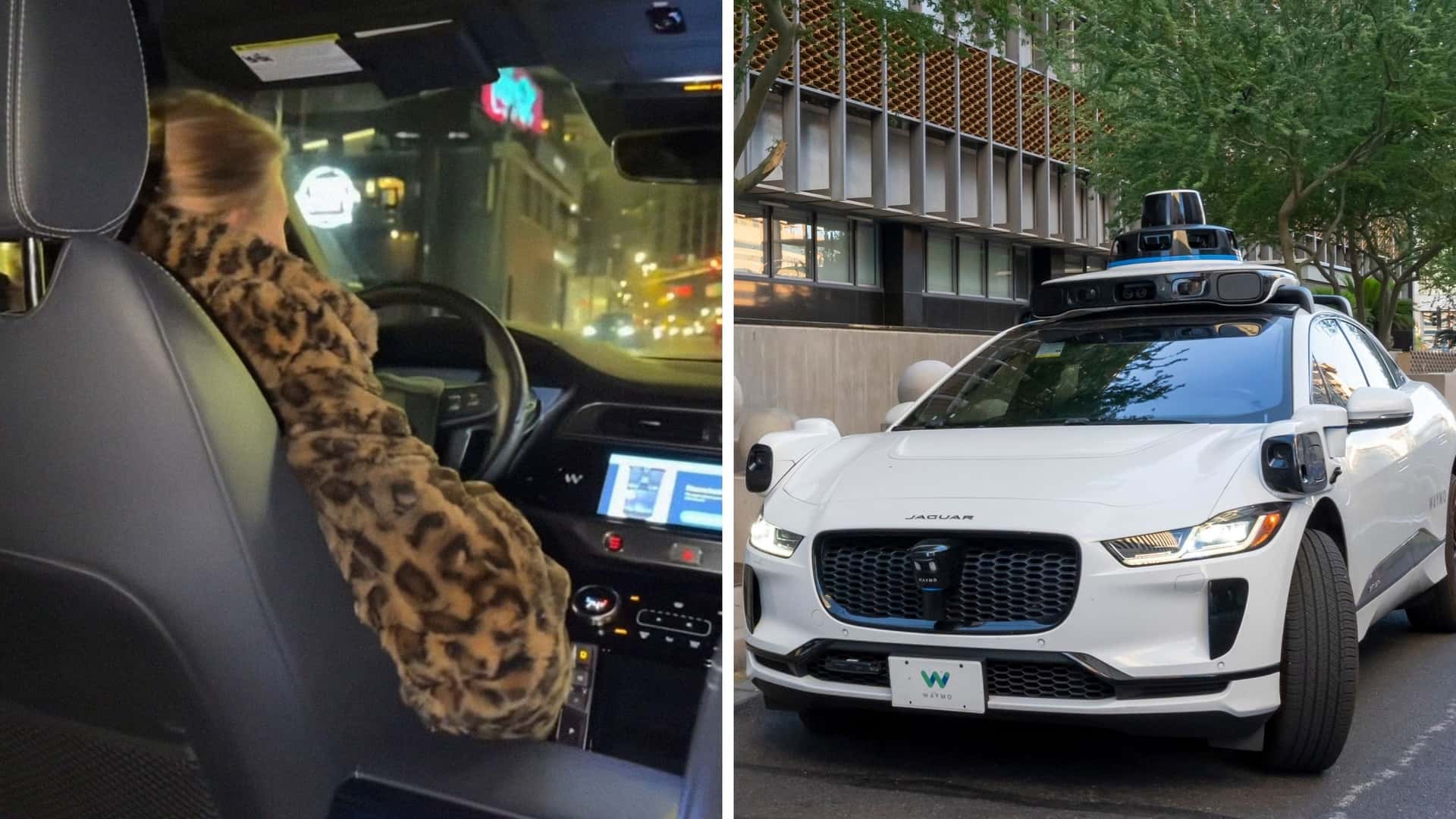 Жінка сідає на переднє сидіння Waymo і не підозрює про наслідки