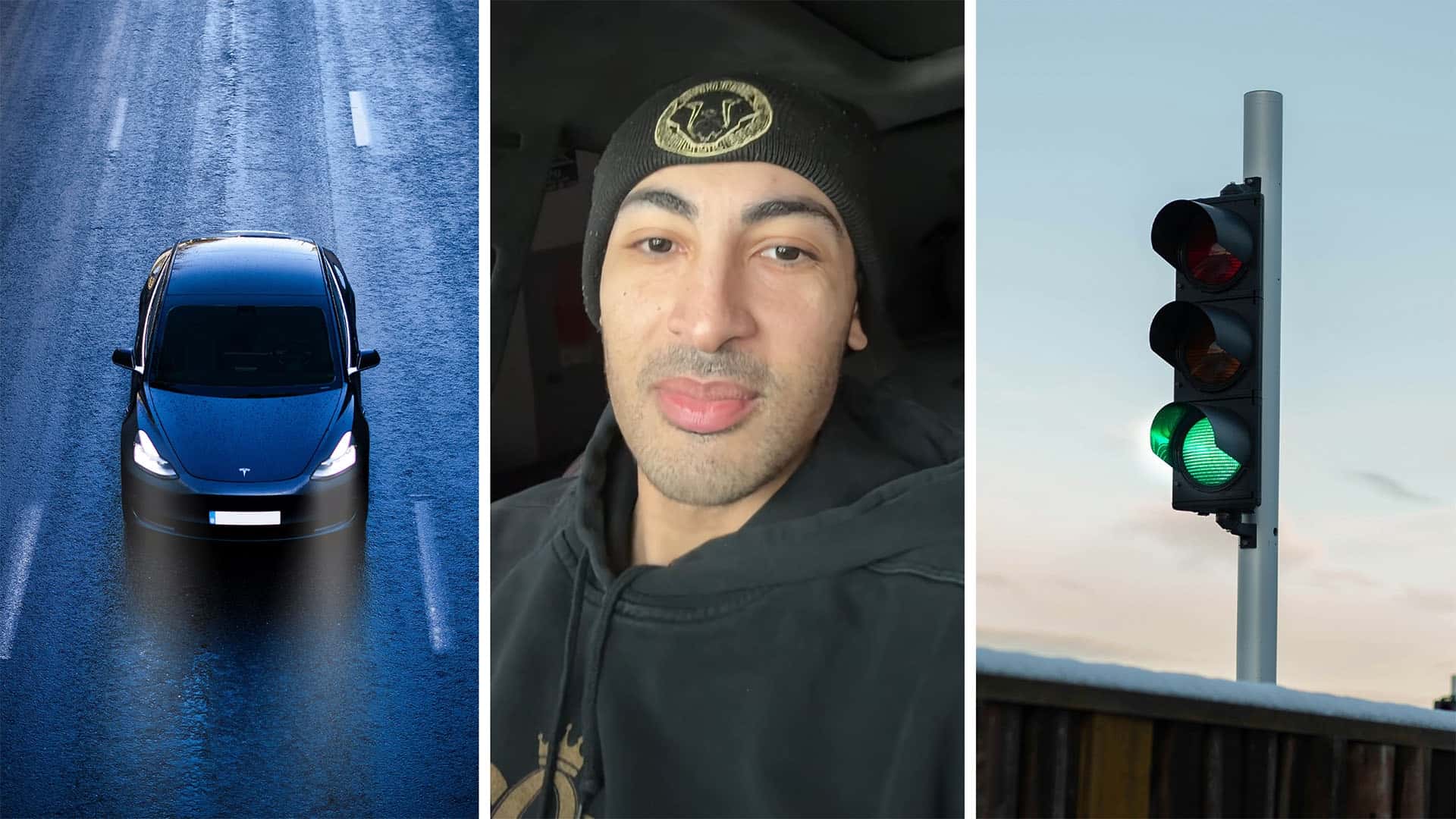 Tesla проїжджає на червоне світло на швидкості 80 миль/год