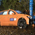 Volvo EX60 Crash Test Against Pole Results