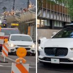 Waymo Stops On Tracks As Train Approaches