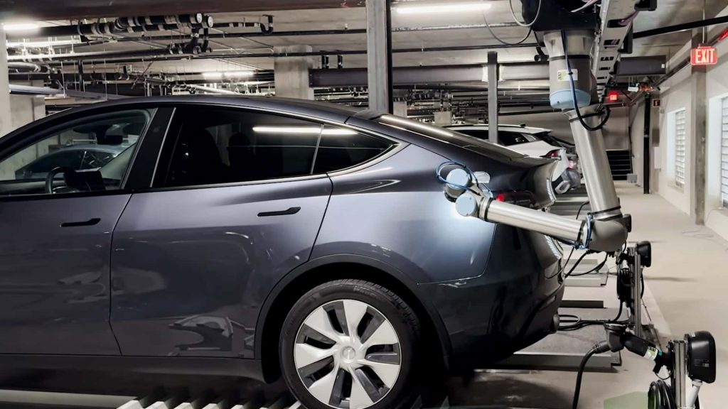 California Garage Automatically Parks and Charges EV