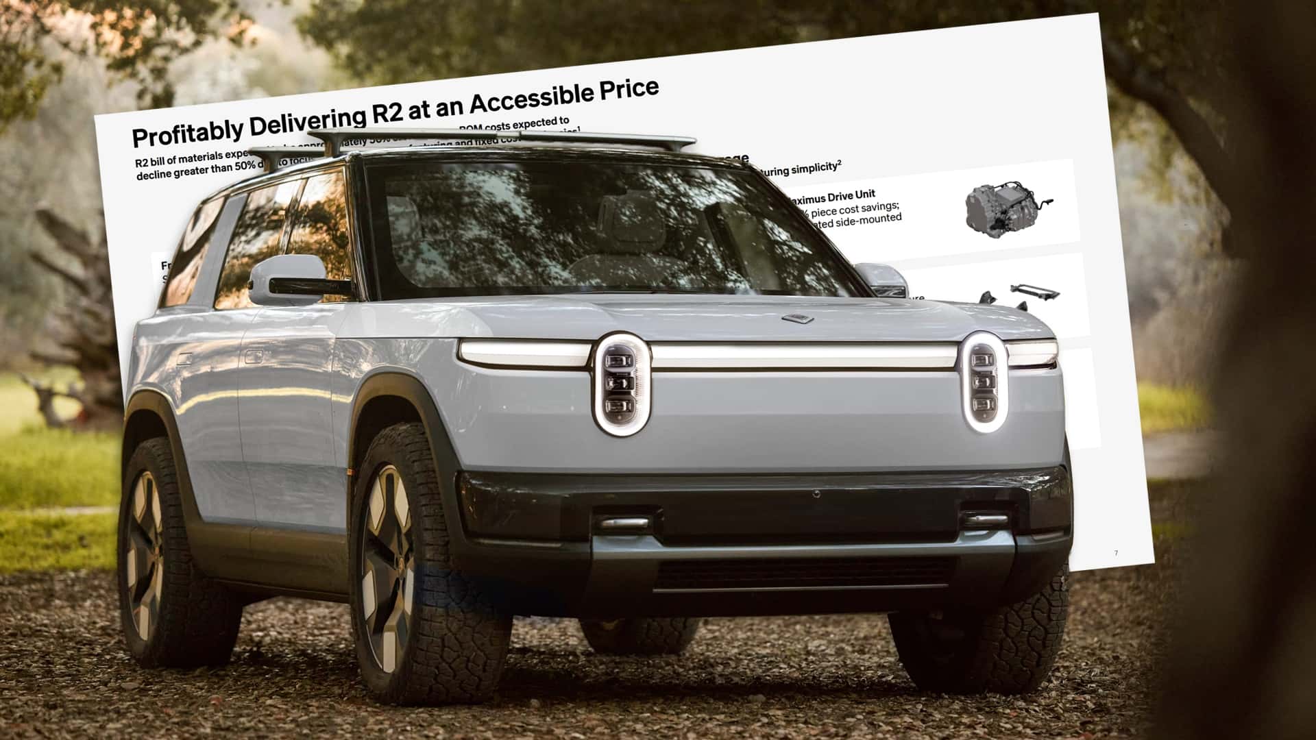Як Rivian зменшив вартість виробництва R2 порівняно з R1S