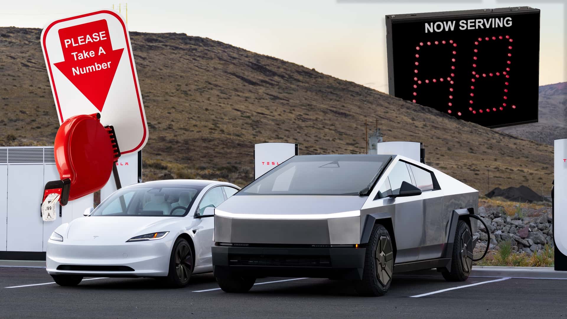 Tesla тестує віртуальну чергу для зарядних станцій Supercharger